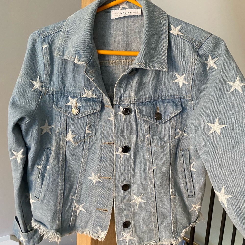 SOLD Native Daughters Star Denim Jacket (Pistola dupe)